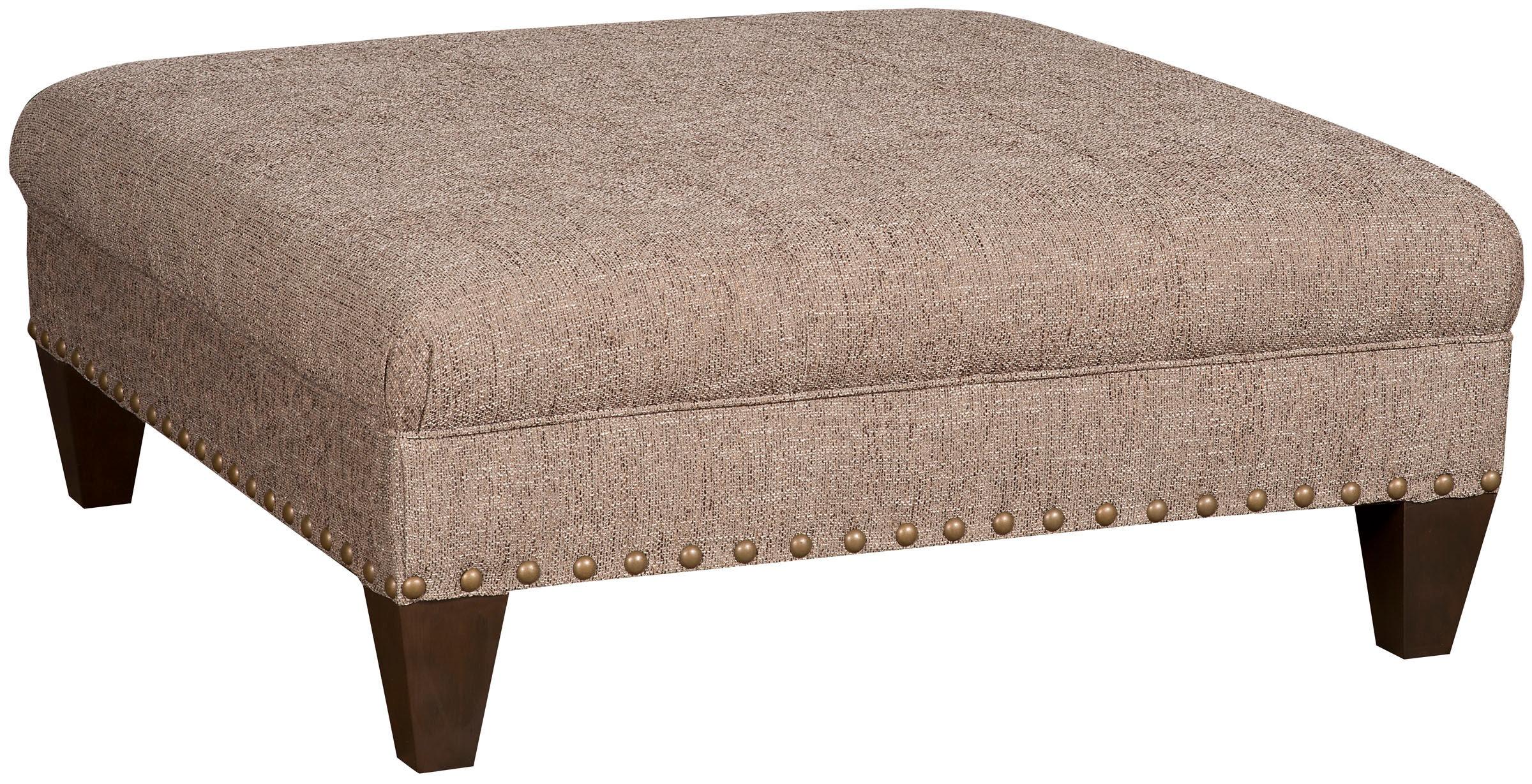 King Hickory Living Room Capital Square Large Ottoman with Flat Top and